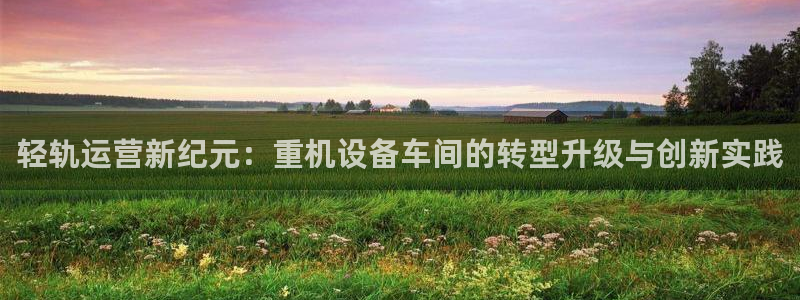 辉达娱乐五39444：轻轨运营新纪元：重机设备车间的转型升级