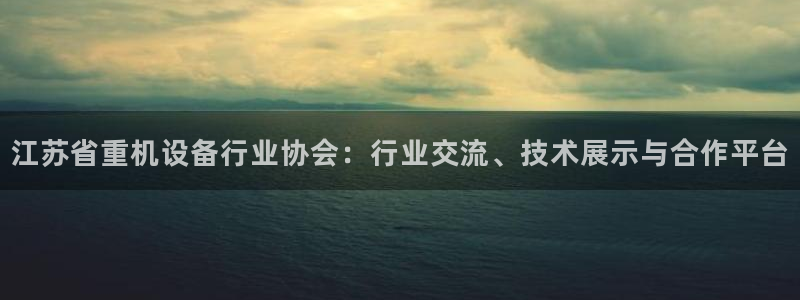 辉达娱乐衤39444：江苏省重机设备行业协会：行业交流、技术