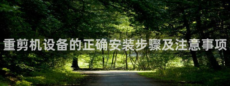 辉达娱乐最新现状：重剪机设备的正确安装步骤及注意事项