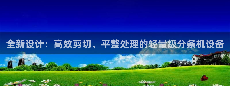 信誉辉达娱乐：全新设计：高效剪切、平整处理的轻量级分条机设备