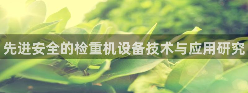 辉达娱乐最新消息新闻：先进安全的检重机设备技术与应用研究